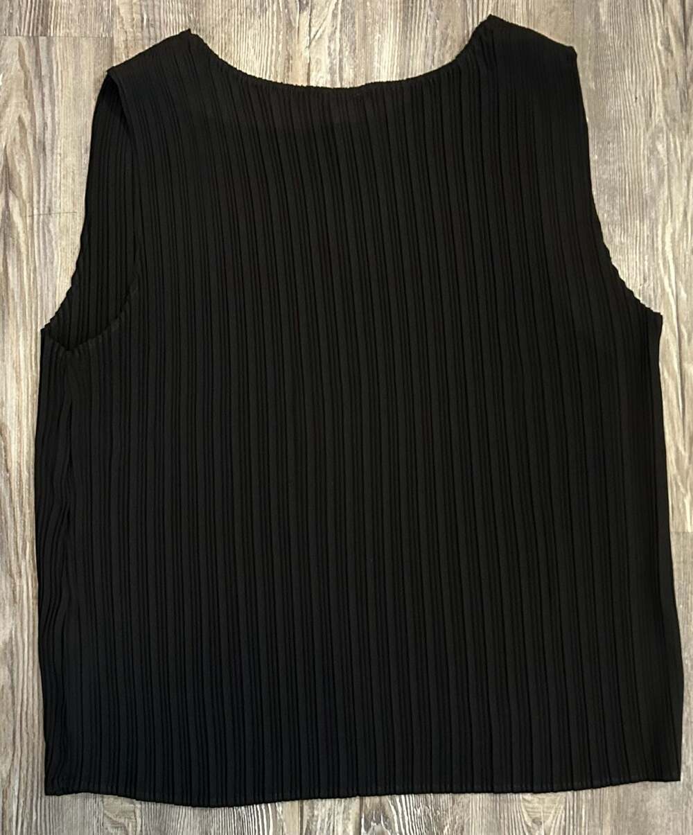Joie Black Plissé Sleeveless Tank Top - Picture 5 of 5